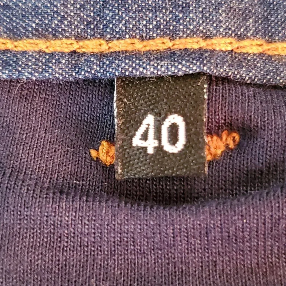 DESIGUAL Blue Patchwork Flare Skirt 40/6 EUC - Picture 7 of 9